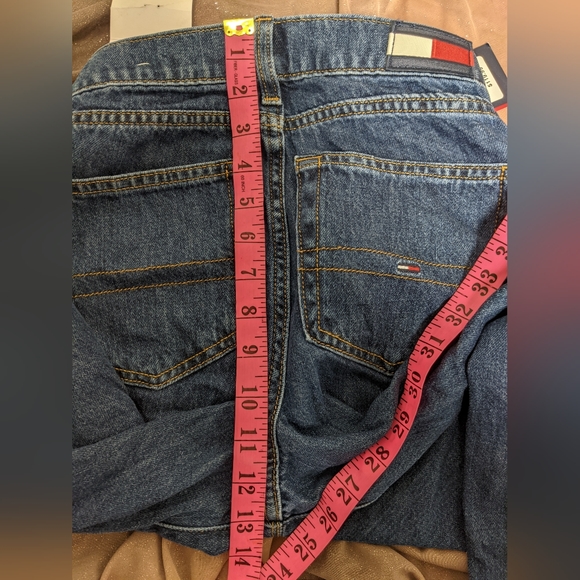 Tommy Hilfiger Wide Leg Logo Jeans New - Picture 6 of 10